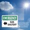 Signmission Gas Shutoff (Left Arrow) With Symbol, 5 in W x Rectangle, Vinyl Decal OS-2PACK-EM-D-35-L-10388 - alternate 4